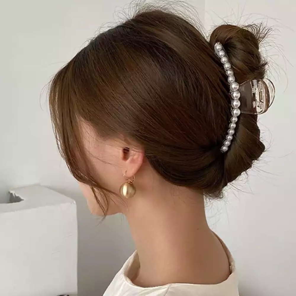 🌸Pearl 3x6$! Hair Claw Clips 🌼for Women Acrylic Hair Clips Hairpin Hair. New - Picture 2 of 4